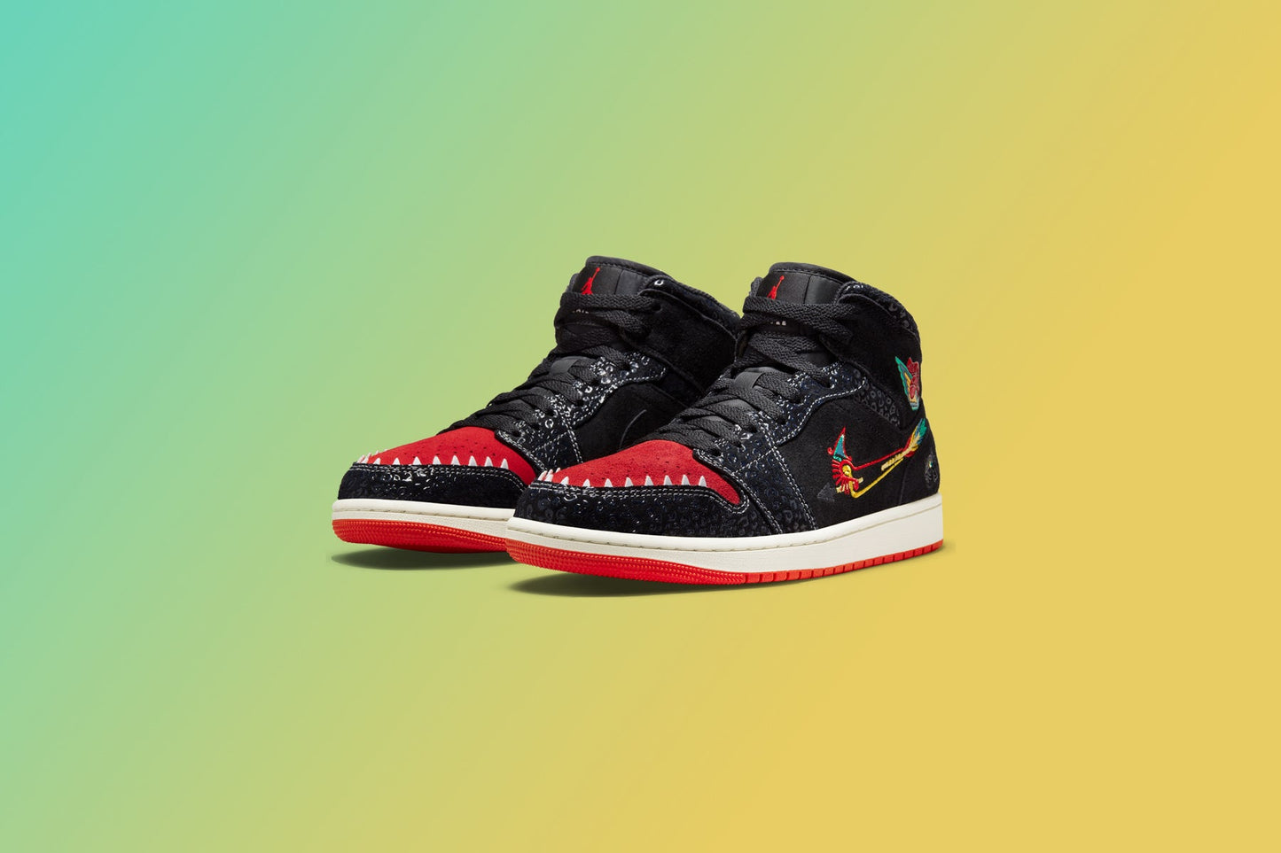 Air Jordan 1 Mid SE "Siempre Familia" - Black/Chile Red