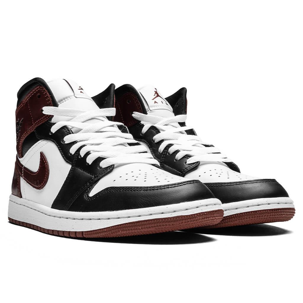 Air Jordan 1 Mid SE - White/Dark/Pony Black