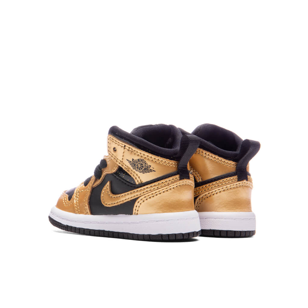 Air Jordan 1 Mid SE (TD) - Black/Metallic Gold/White