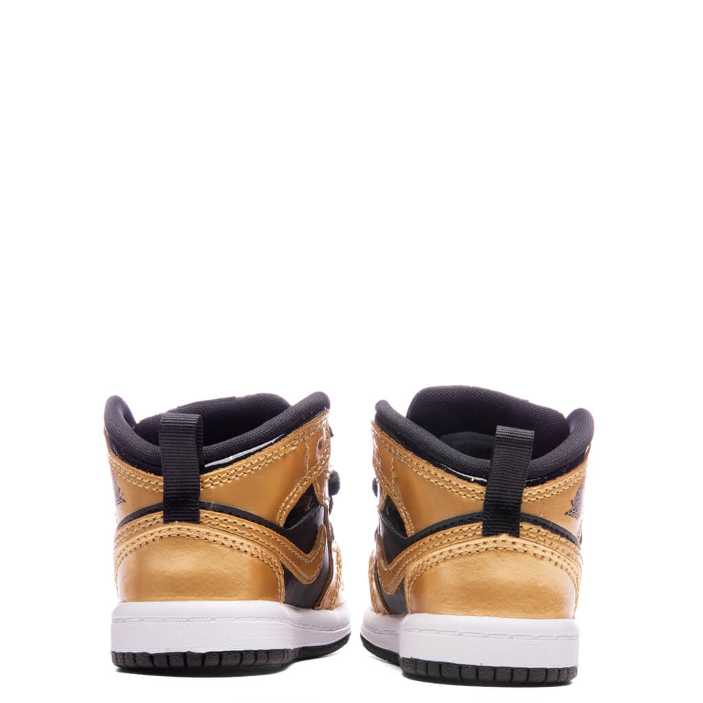 Air Jordan 1 Mid SE (TD) - Black/Metallic Gold/White