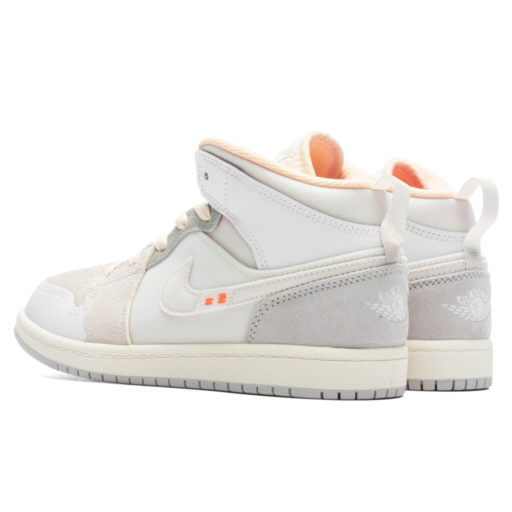 Air Jordan 1 Mid SE Craft (PS) - White/Neutral Grey/Phantom