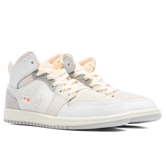 Air Jordan 1 Mid SE Craft (PS) - White/Neutral Grey/Phantom