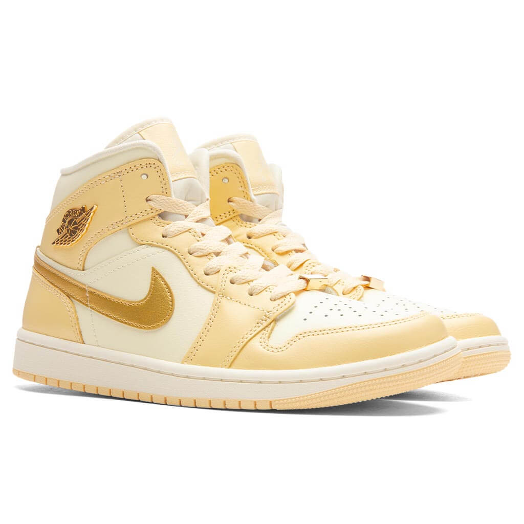 Women's Air Jordan 1 Mid SE - Pale Vanilla/Metallic Gold/Coconut Milk