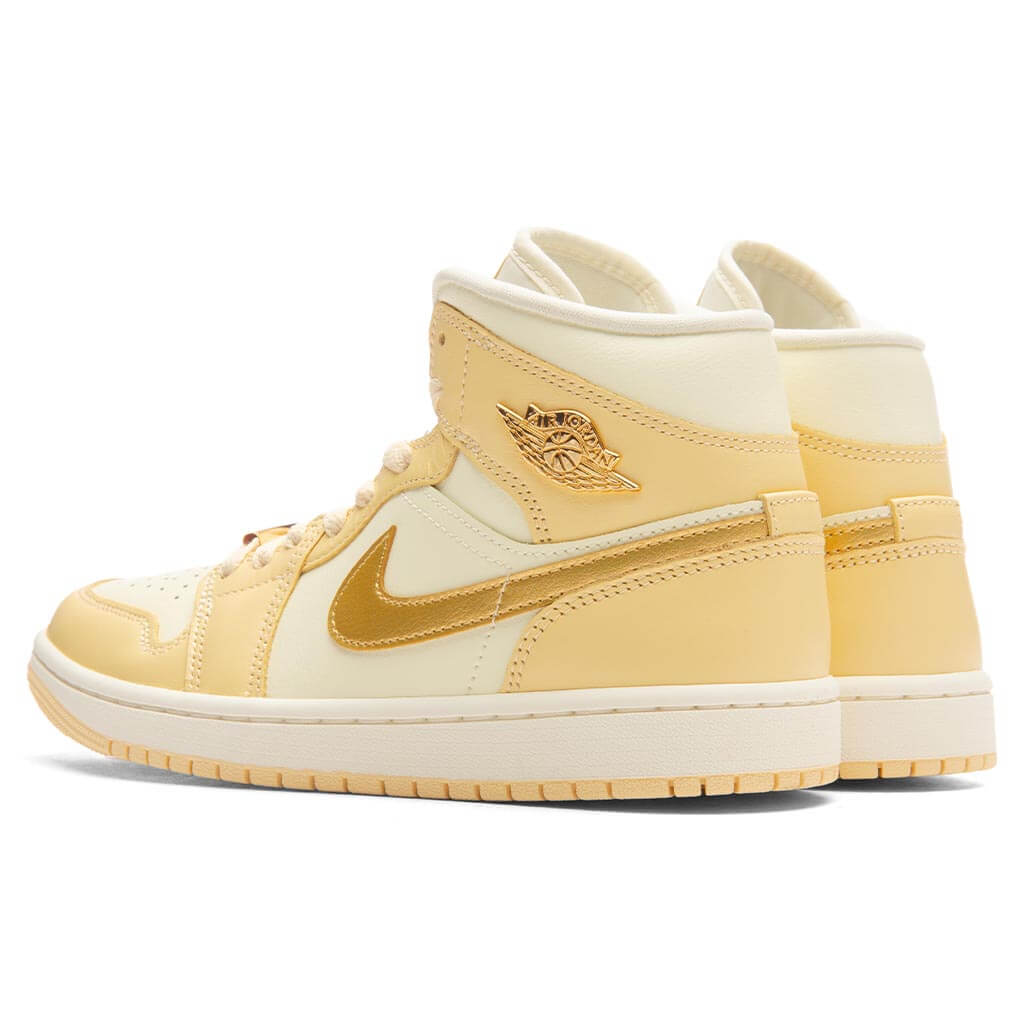 Women's Air Jordan 1 Mid SE - Pale Vanilla/Metallic Gold/Coconut Milk