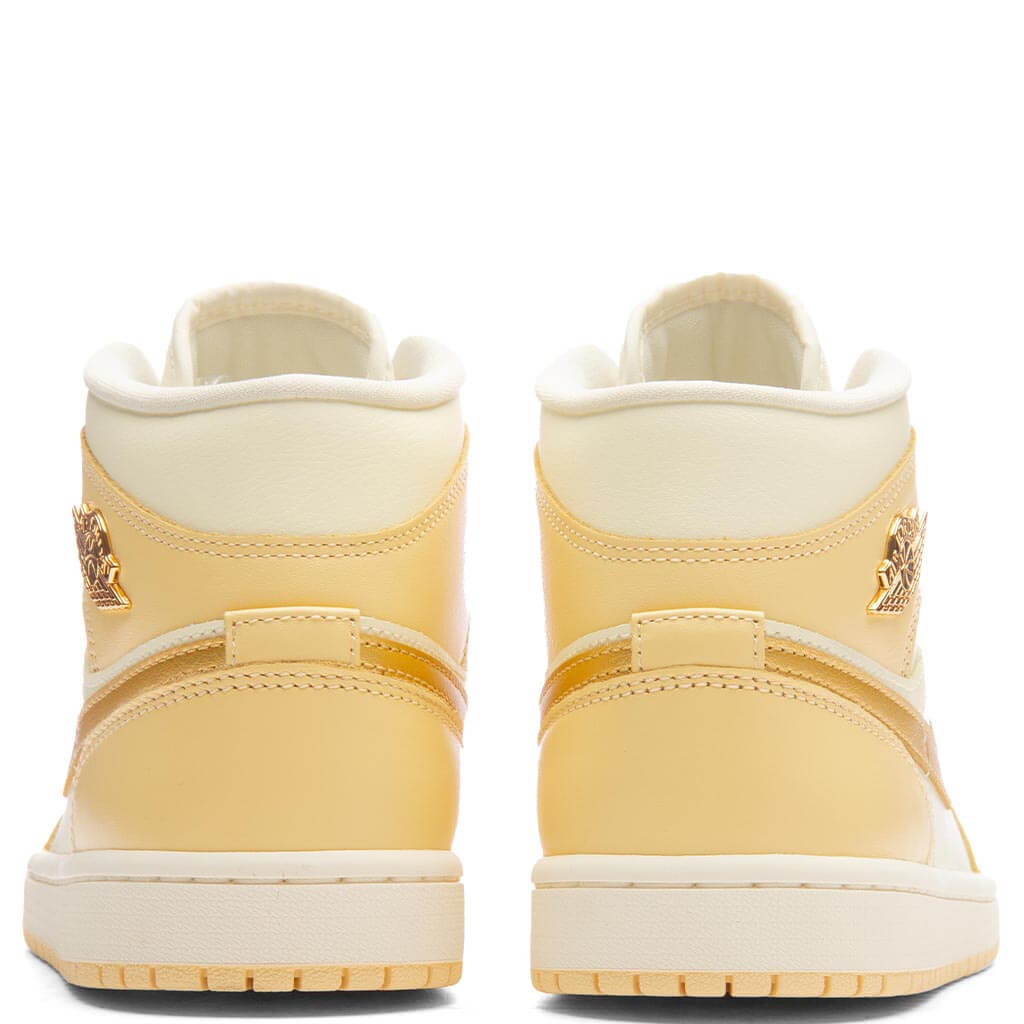Women's Air Jordan 1 Mid SE - Pale Vanilla/Metallic Gold/Coconut Milk