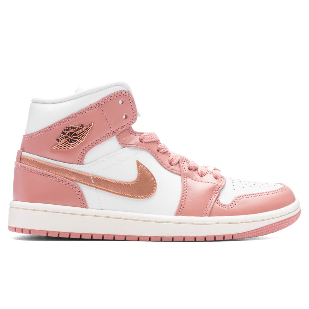 Women's Air Jordan 1 Mid SE - Red Stardust/Metallic Copper/White