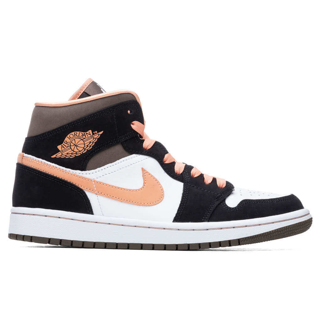 Women's Air Jordan 1 Mid SE - White/Apricot Agate