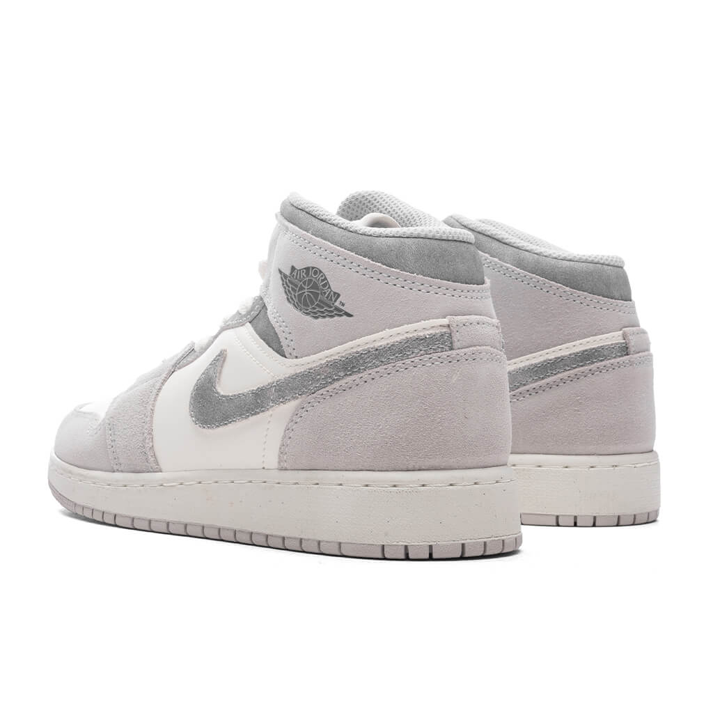 Air Jordan 1 Mid SE (GS) - Neutral Grey/Smoke Grey/Sail