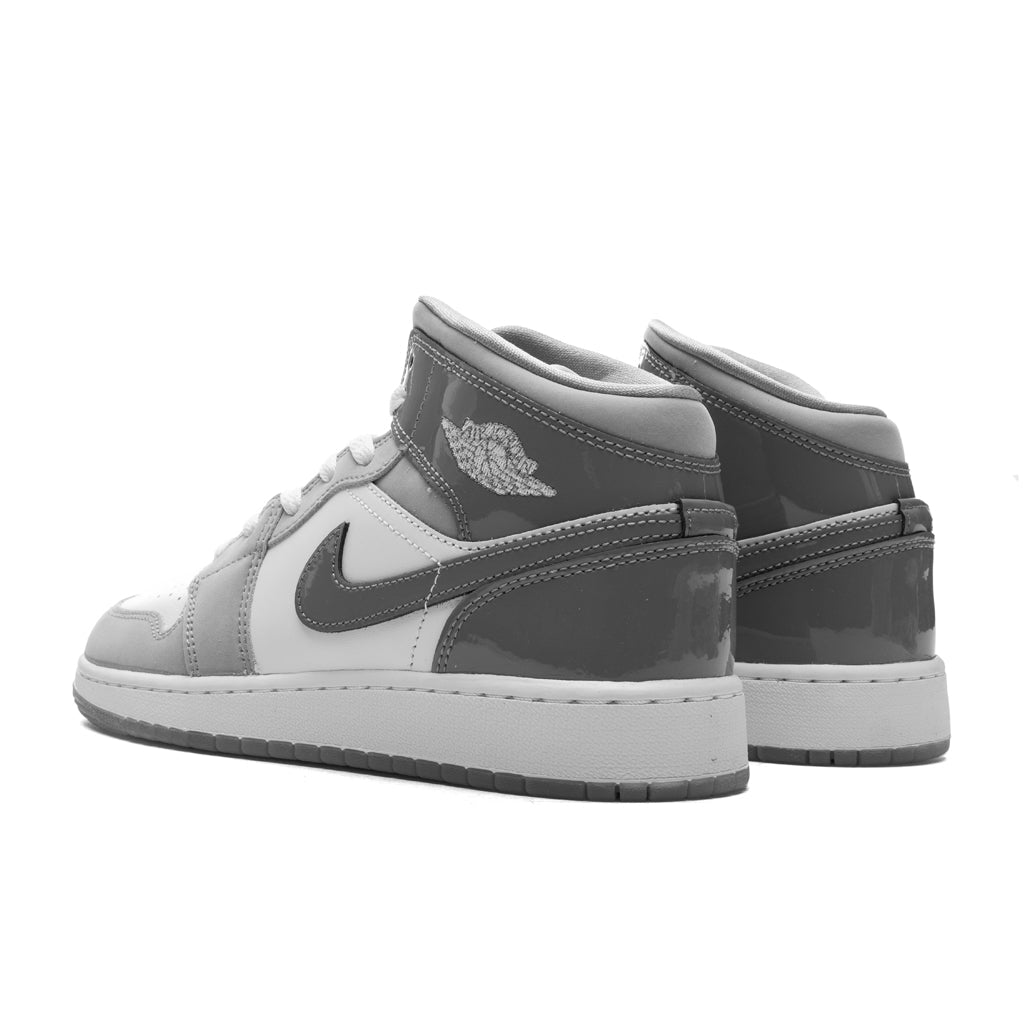 Air Jordan 1 Mid SE (GS) - White/Cool Grey/Medium Grey