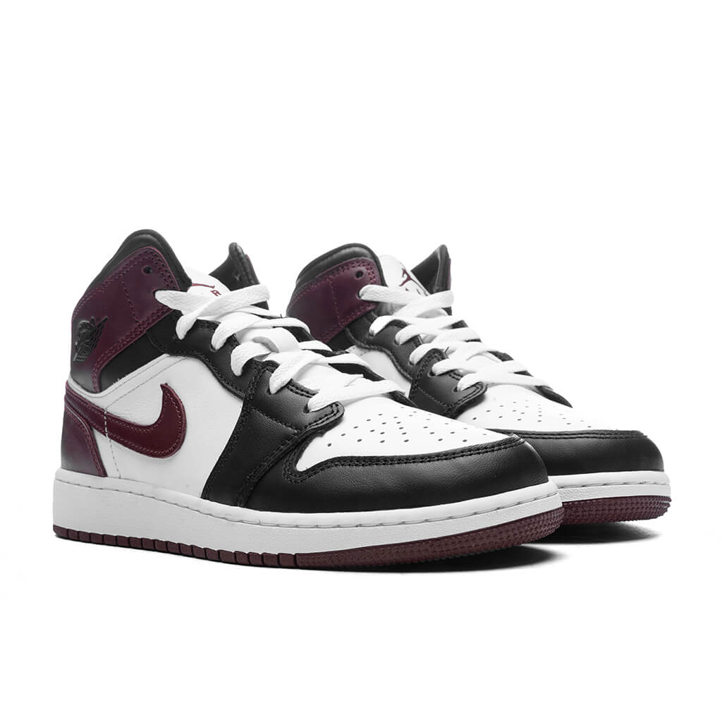 Air Jordan 1 Mid SE (GS) - White/Dark Pony/Black