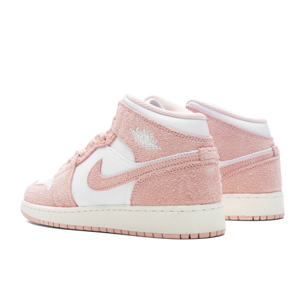 Air Jordan 1 Mid SE (GS) - White/Legend Pink/Sail