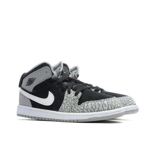 Air Jordan 1 Mid SE (PS) - Black/University Red/White