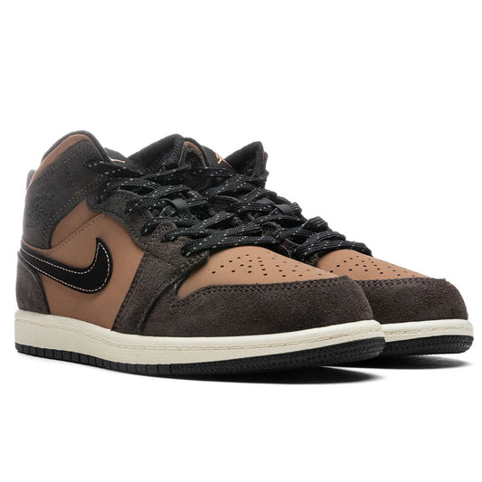 Air Jordan 1 Mid SE (PS) - Dark Chocolate/Crimson Bliss