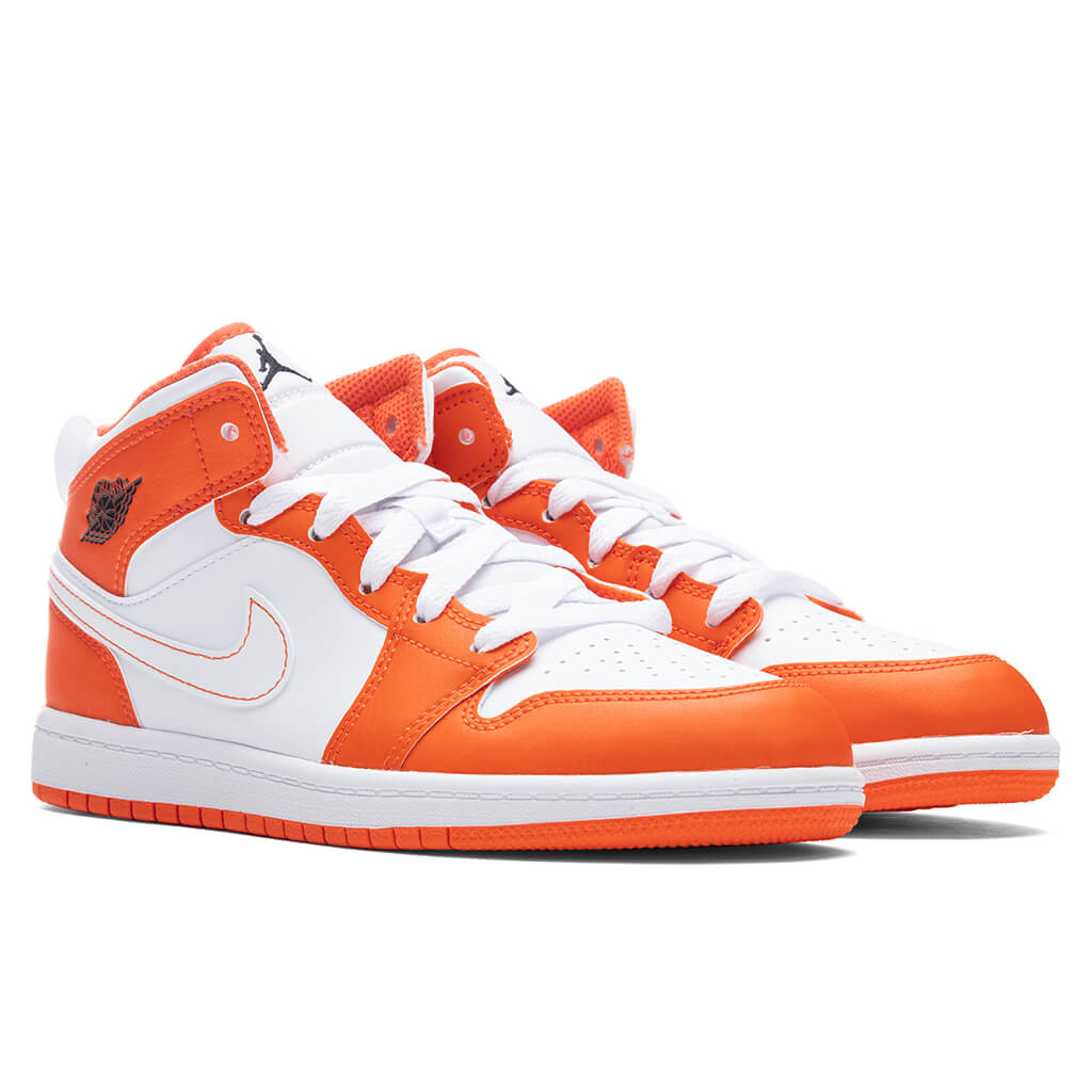 Air Jordan 1 Mid SE (PS) - Electro Orange/Black