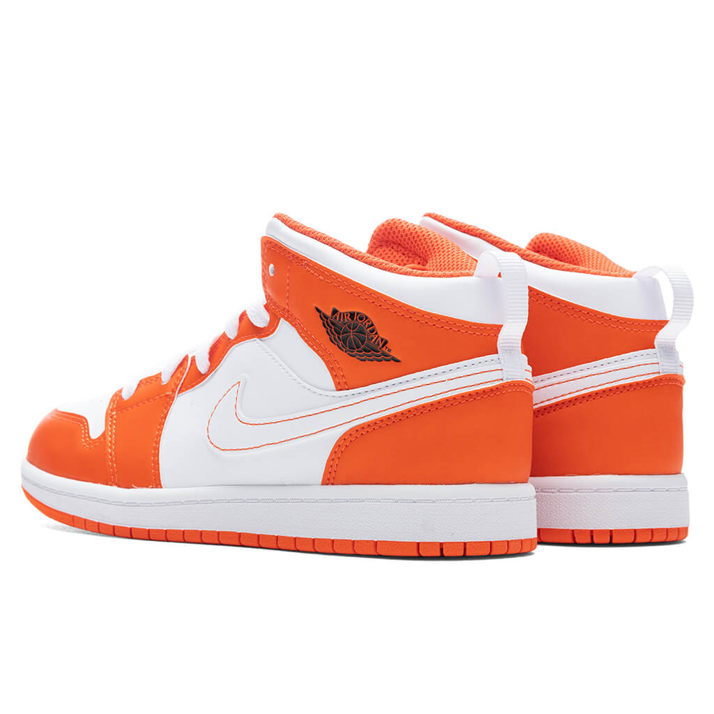 Air Jordan 1 Mid SE (PS) - Electro Orange/Black