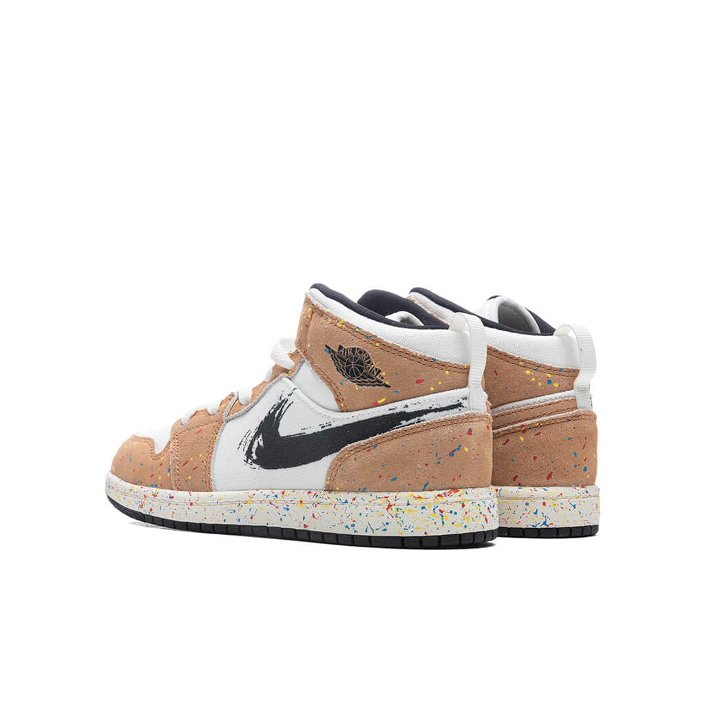 Air Jordan 1 Mid SE (PS) - Sail/Black/Cider
