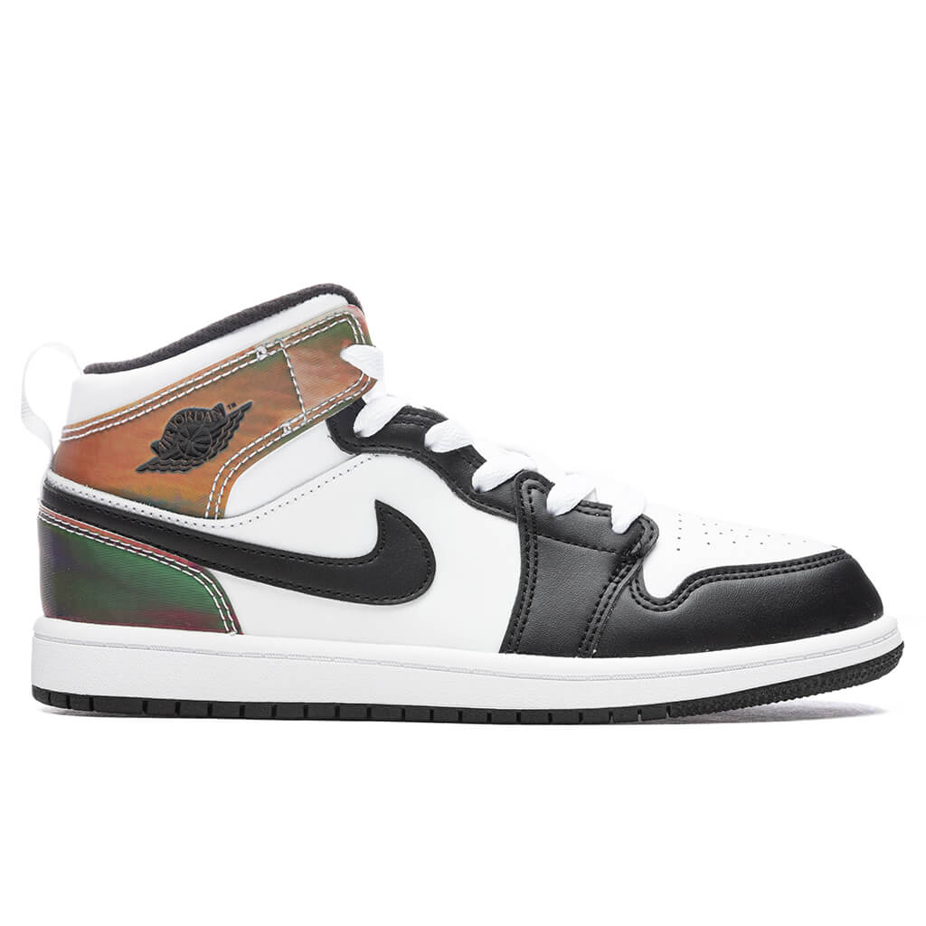 Air Jordan 1 Mid SE (PS) - White/Black
