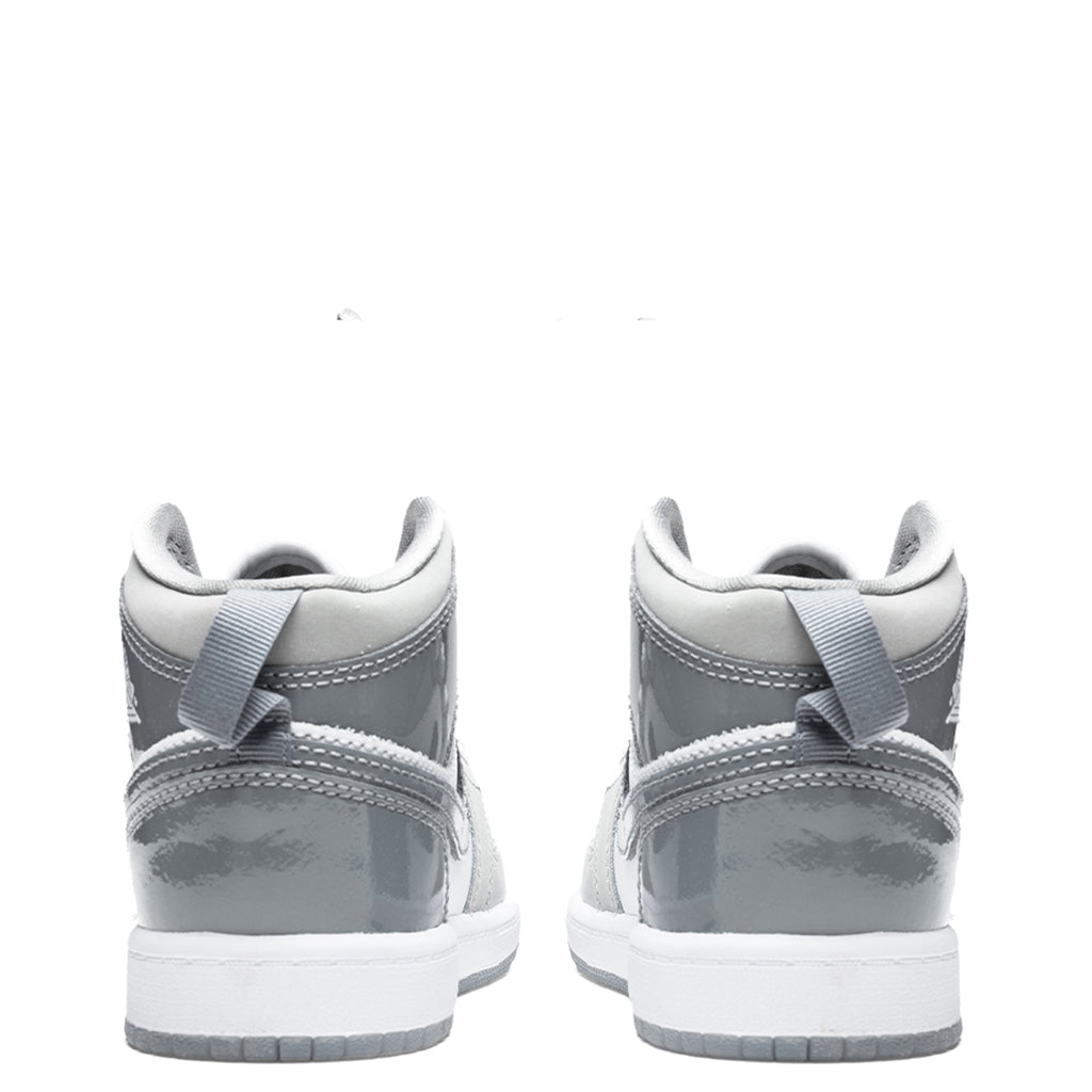 Air Jordan 1 Mid SE (PS) - White/Cool Grey/Medium Grey