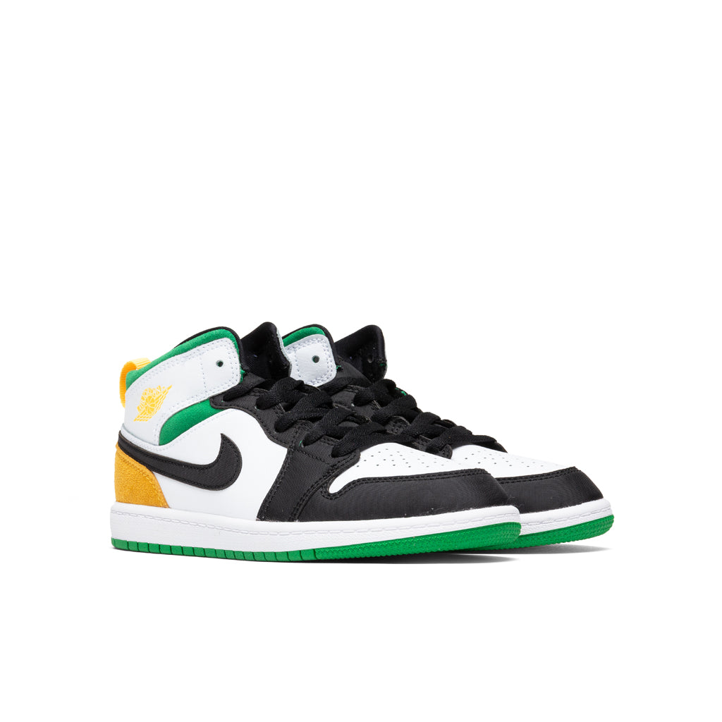 Air Jordan 1 Mid SE (PS) - White/Laser Orange