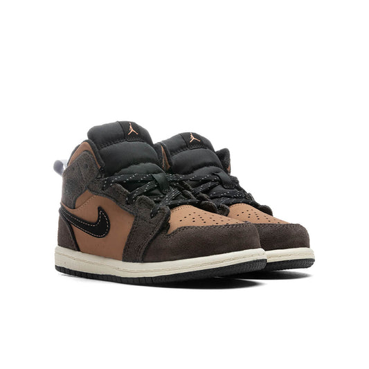 Air Jordan 1 Mid SE (TD) - Dark Chocolate/Crimson Bliss