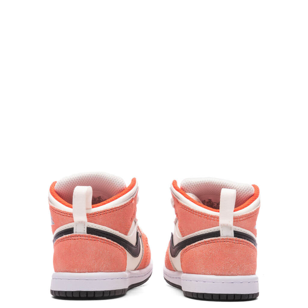 Air Jordan 1 Mid SE (TD) - Team Orange/Black/Sail