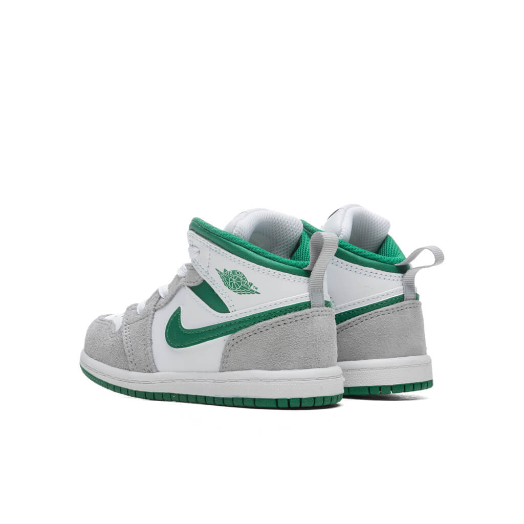 Air Jordan 1 Mid SE (TD) - White/Pine Green/LT Smoke