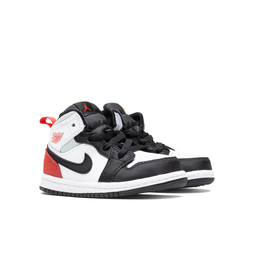 Air Jordan 1 Mid SE (TD) - White/Track Red