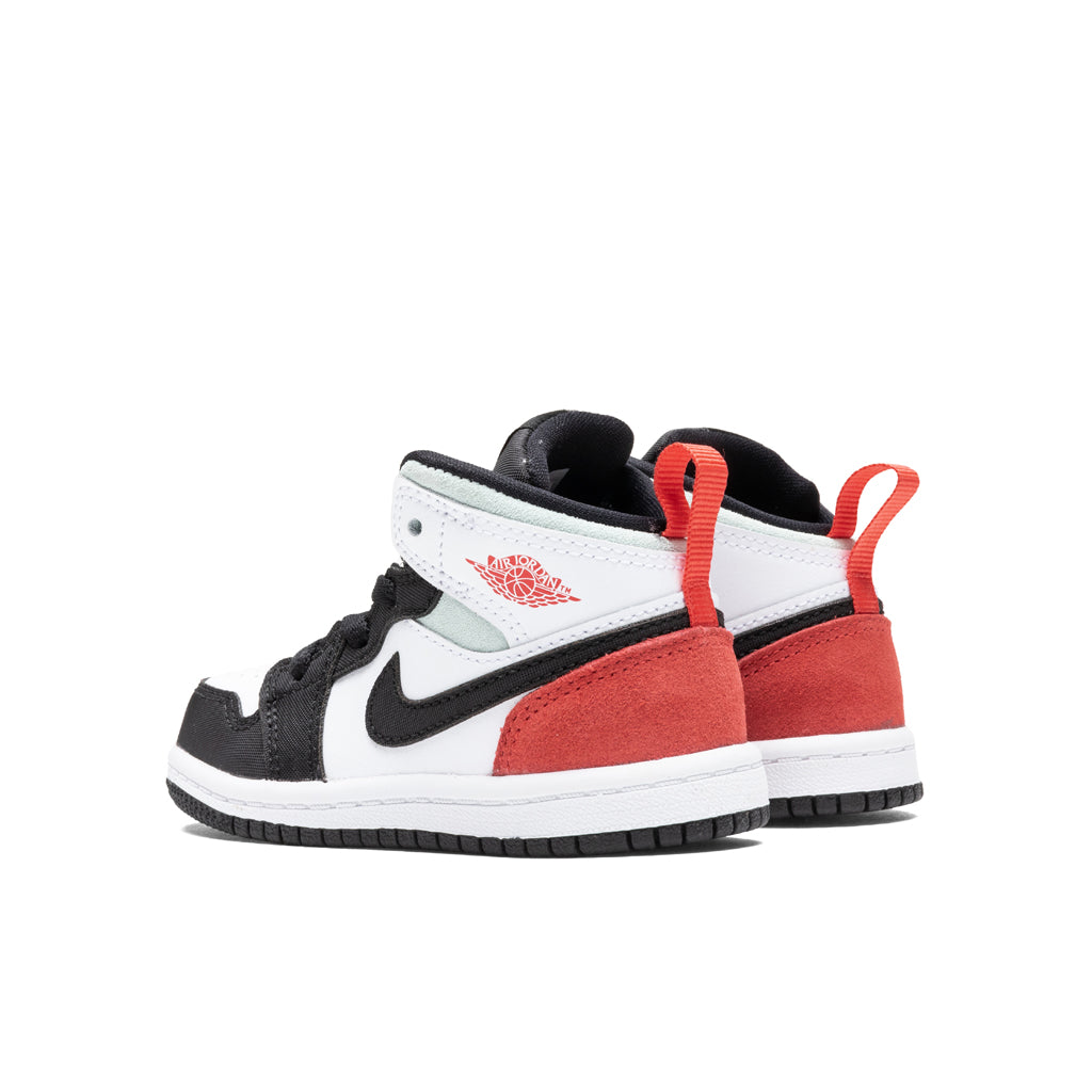 Air Jordan 1 Mid SE (TD) - White/Track Red