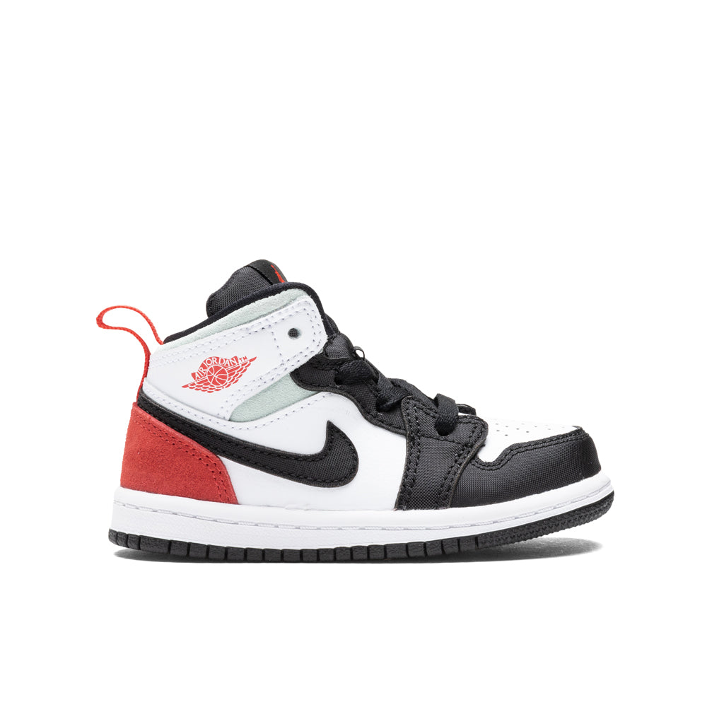 Air Jordan 1 Mid SE (TD) - White/Track Red