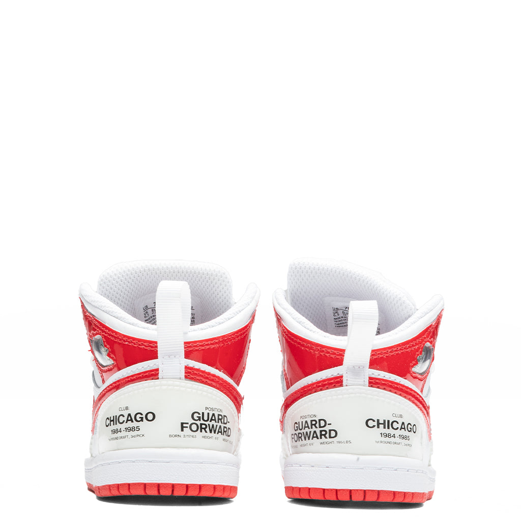 Air Jordan 1 Mid SS (TD) - White/University Red