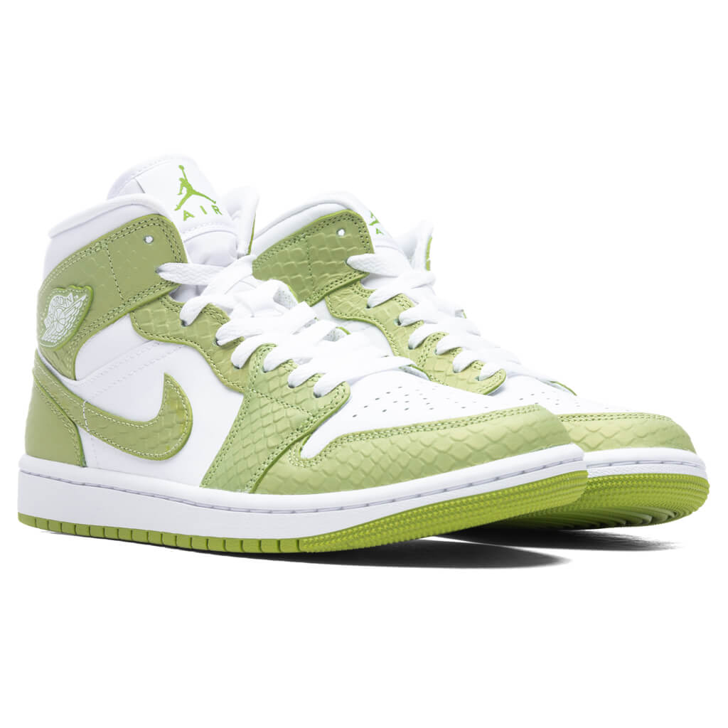 Women's Air Jordan 1 Mid SE - White/Vivid Green/White