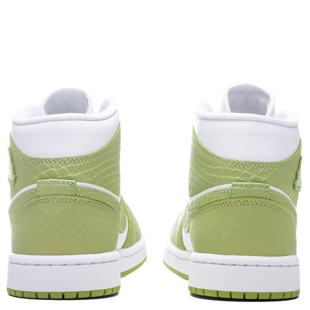 Women's Air Jordan 1 Mid SE - White/Vivid Green/White