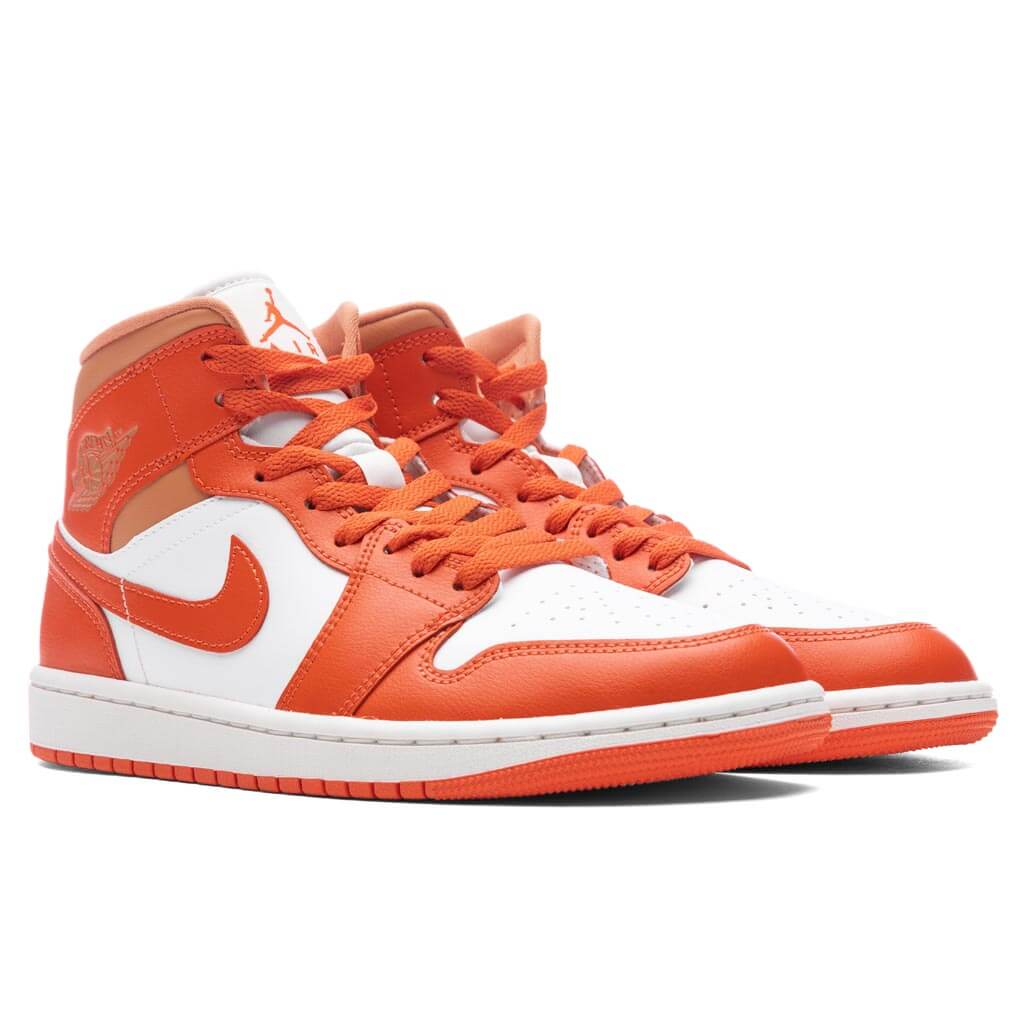 Women's Air Jordan 1 Mid - Summit White/Cosmic Clay/Amber Brown