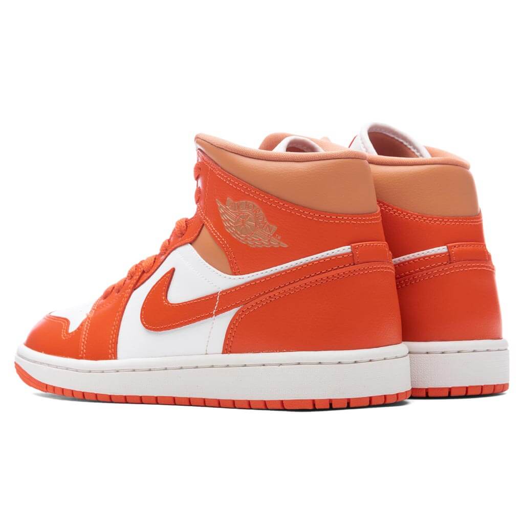 Women's Air Jordan 1 Mid - Summit White/Cosmic Clay/Amber Brown