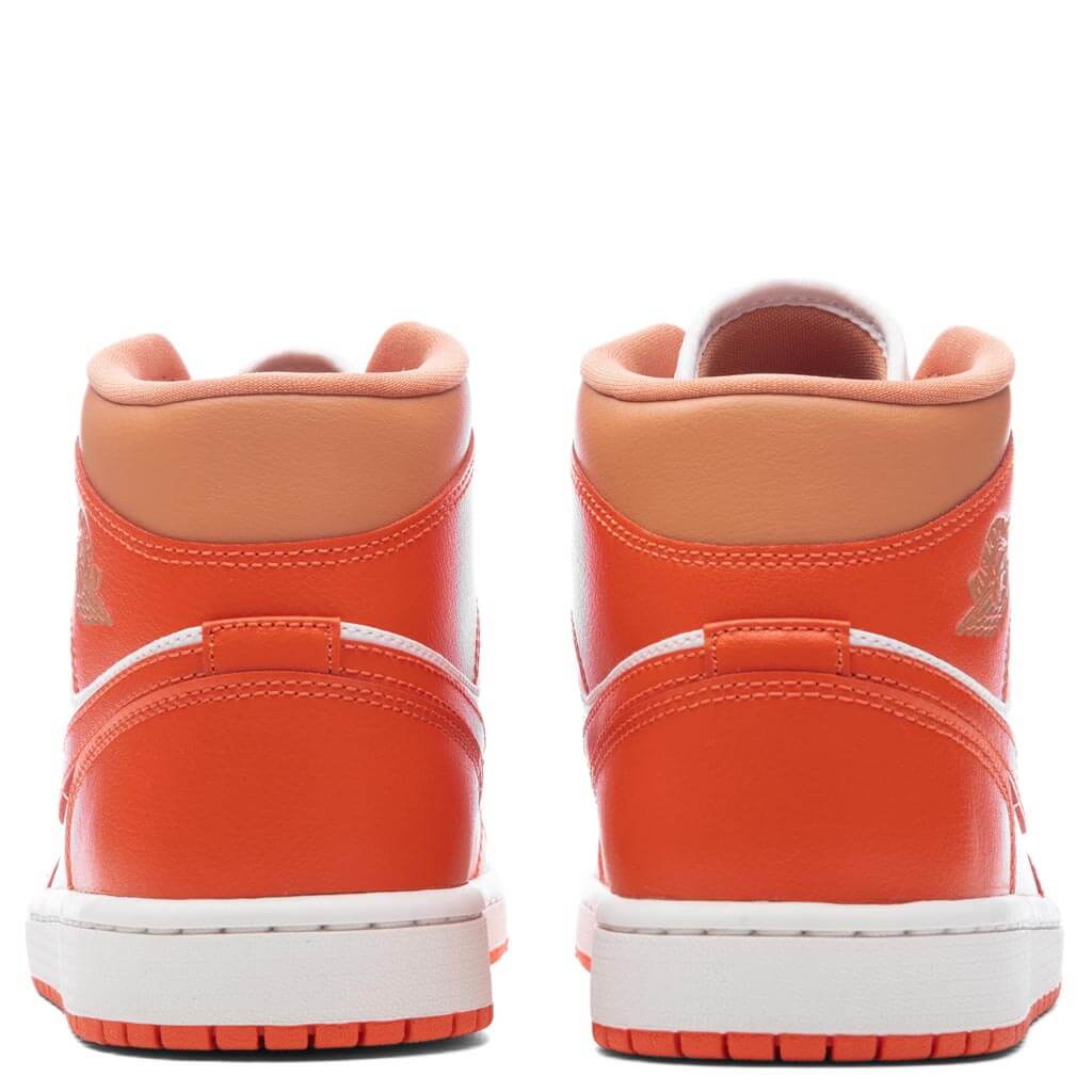 Women's Air Jordan 1 Mid - Summit White/Cosmic Clay/Amber Brown