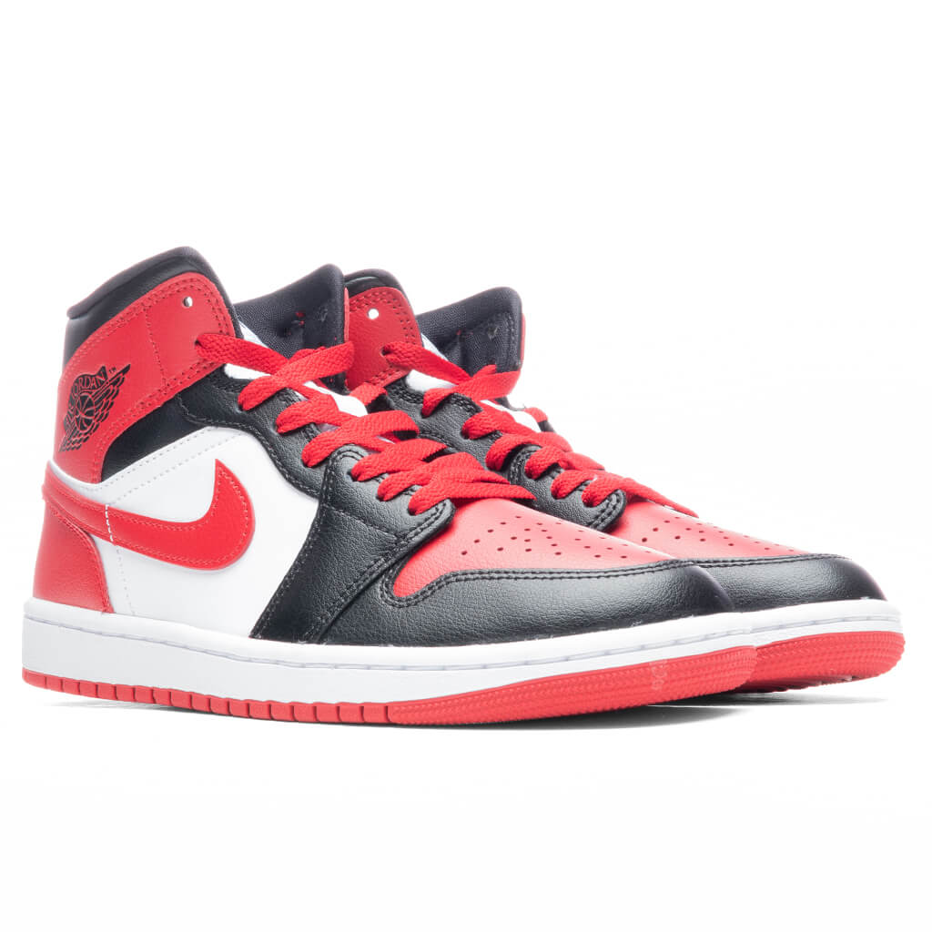 Women's Air Jordan 1 Mid - Black/Gym Red/White