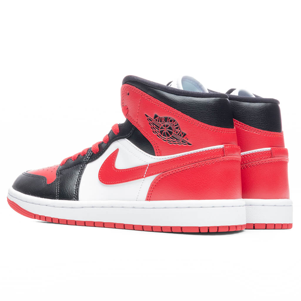 Women's Air Jordan 1 Mid - Black/Gym Red/White