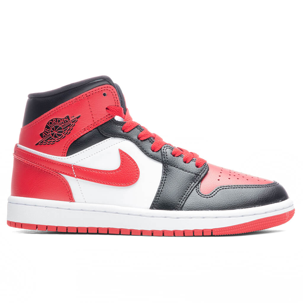 Women's Air Jordan 1 Mid - Black/Gym Red/White