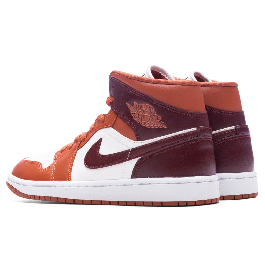 Women's Air Jordan 1 Mid - Dusty Peach/Night Maroon/Sail