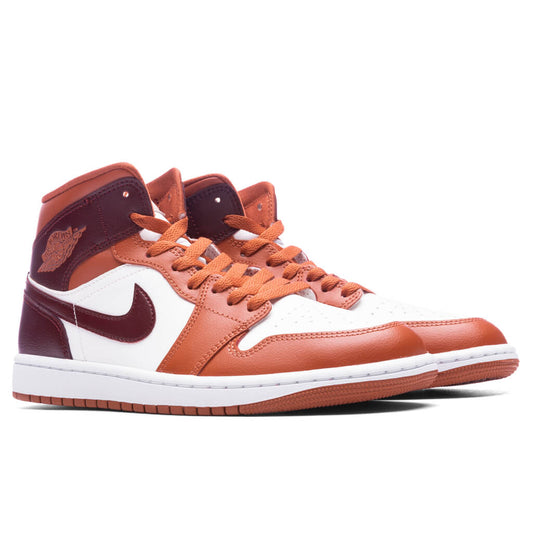 Women's Air Jordan 1 Mid - Dusty Peach/Night Maroon/Sail