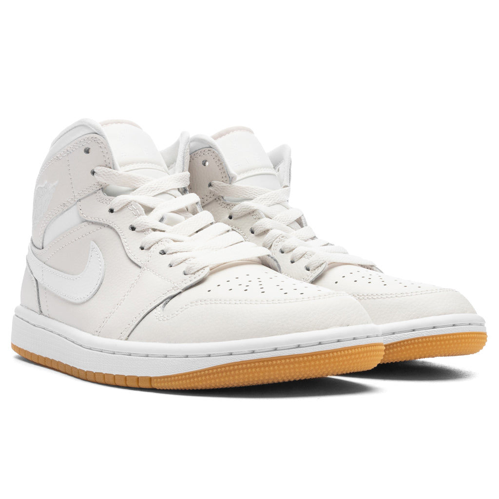 Women's Air Jordan 1 Mid - Phantom/White/Gum Light