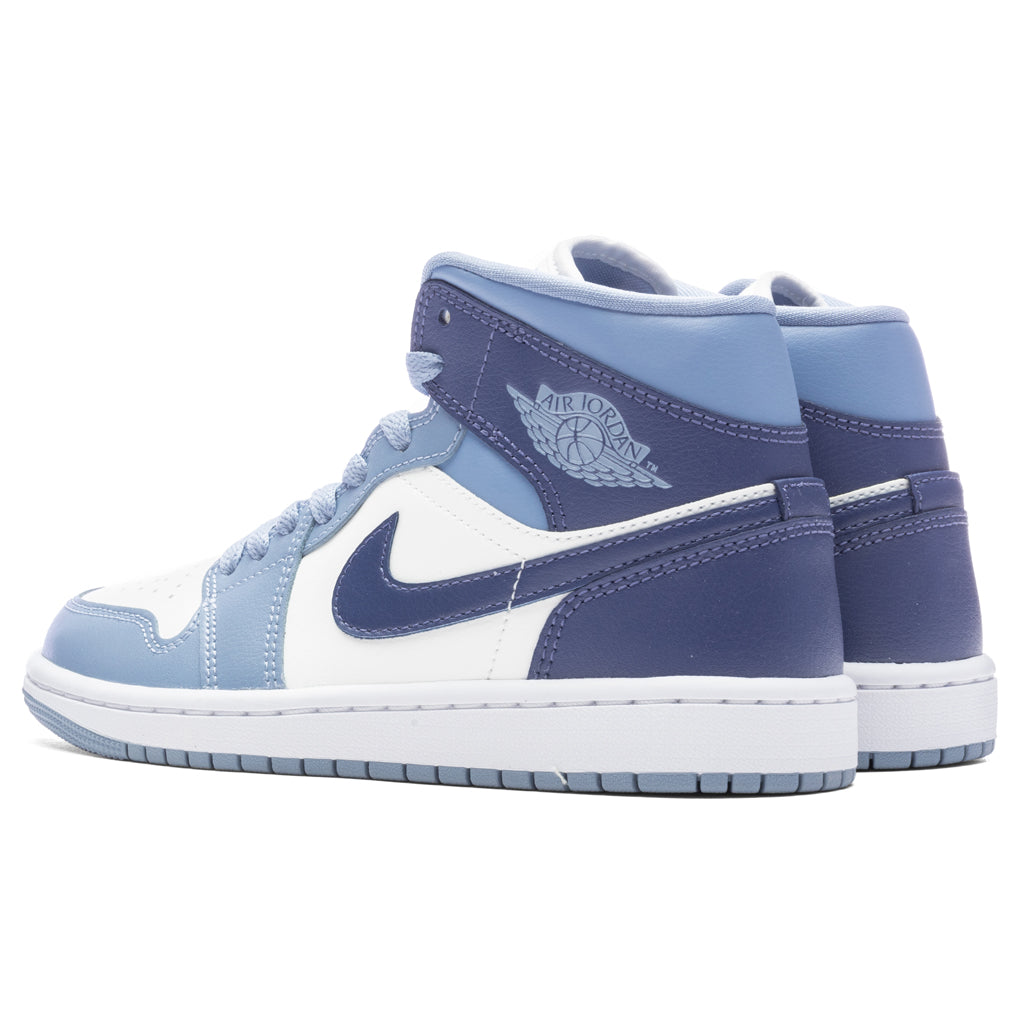 Women's Air Jordan 1 Mid - Sail/Diffused Blue/Blue Grey