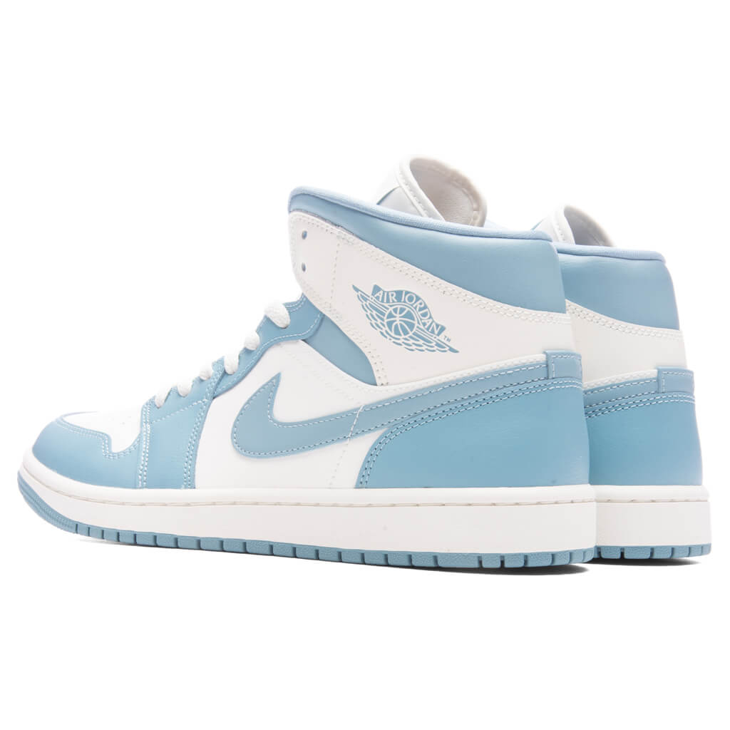 Women's Air Jordan 1 Mid 'UNC' - Sail/Worn Blue