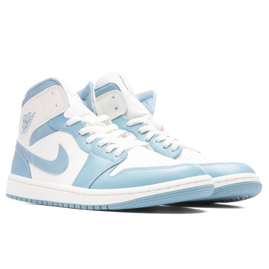 Women's Air Jordan 1 Mid 'UNC' - Sail/Worn Blue