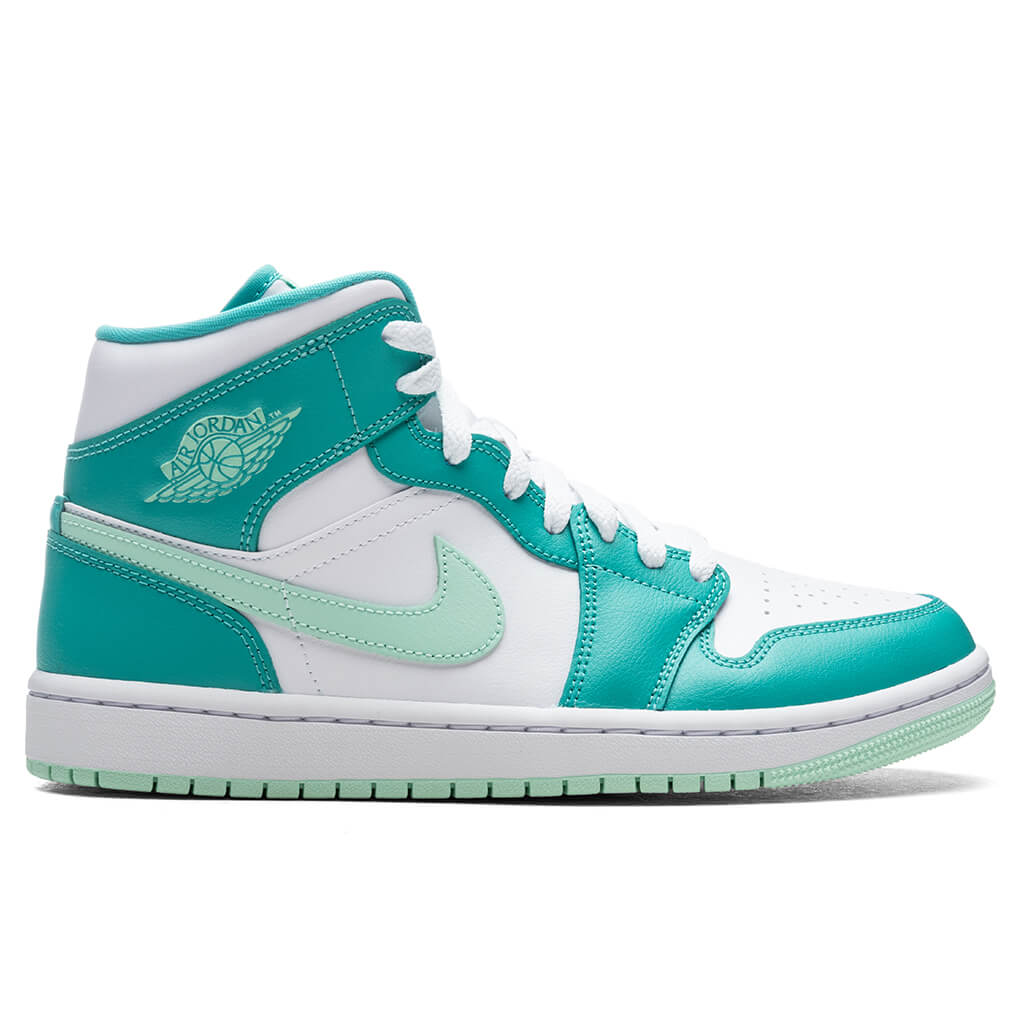 Women's Air Jordan 1 Mid - Washed Teal/Mint Foam/White