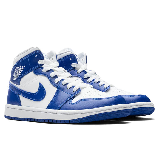 Women's Air Jordan 1 Mid - White/Hyper Royal/White
