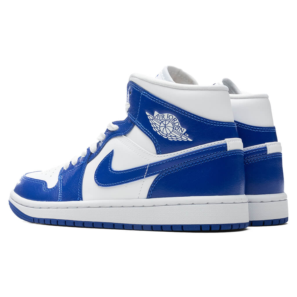 Women's Air Jordan 1 Mid - White/Hyper Royal/White