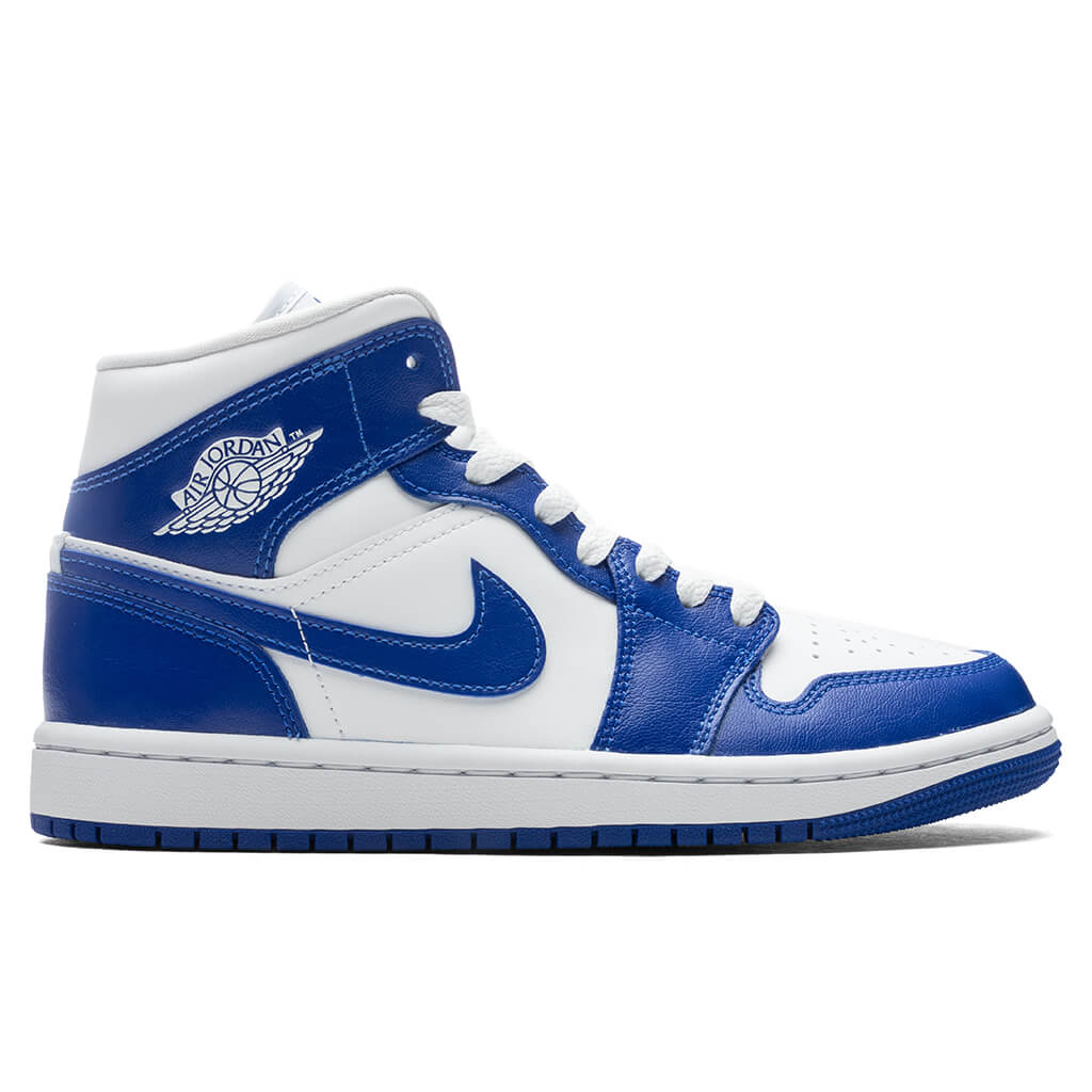 Women's Air Jordan 1 Mid - White/Hyper Royal/White