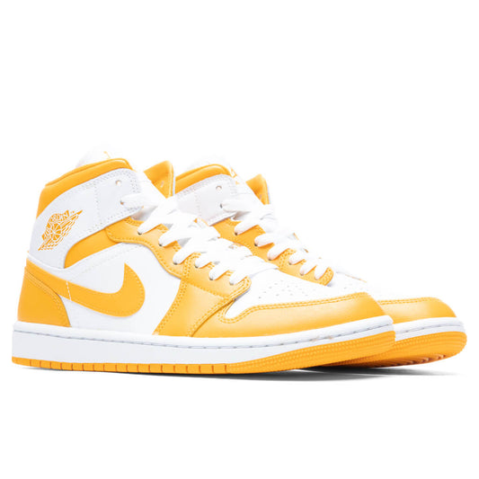 Women's Air Jordan 1 Mid 'University Gold' - White/University Gold/White