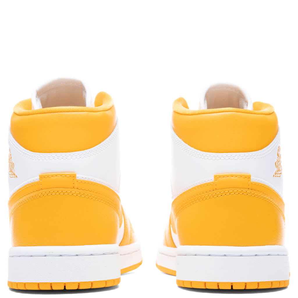Women's Air Jordan 1 Mid 'University Gold' - White/University Gold/White